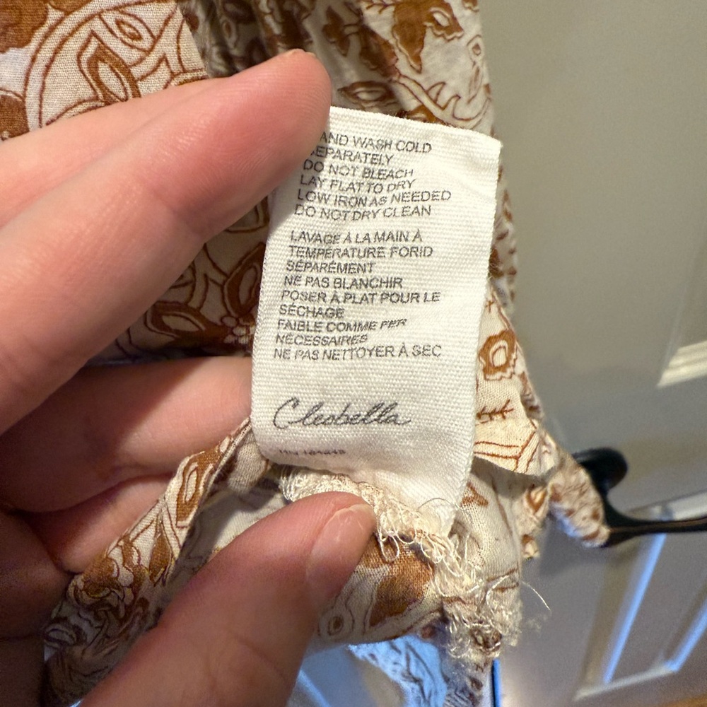 Cleobella Brown and Cream Floral Blouse - Picture 5 of 6